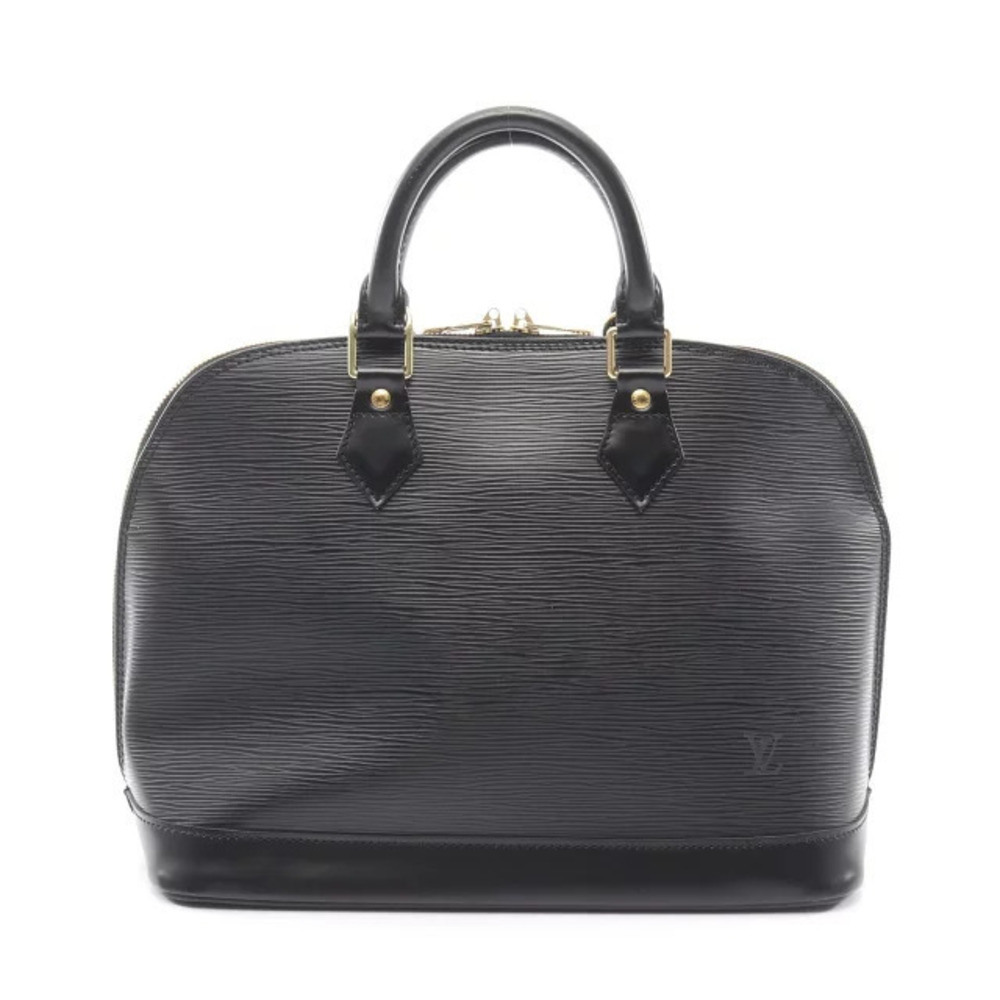 Louis Vuitton Alma handbag leather Epi black